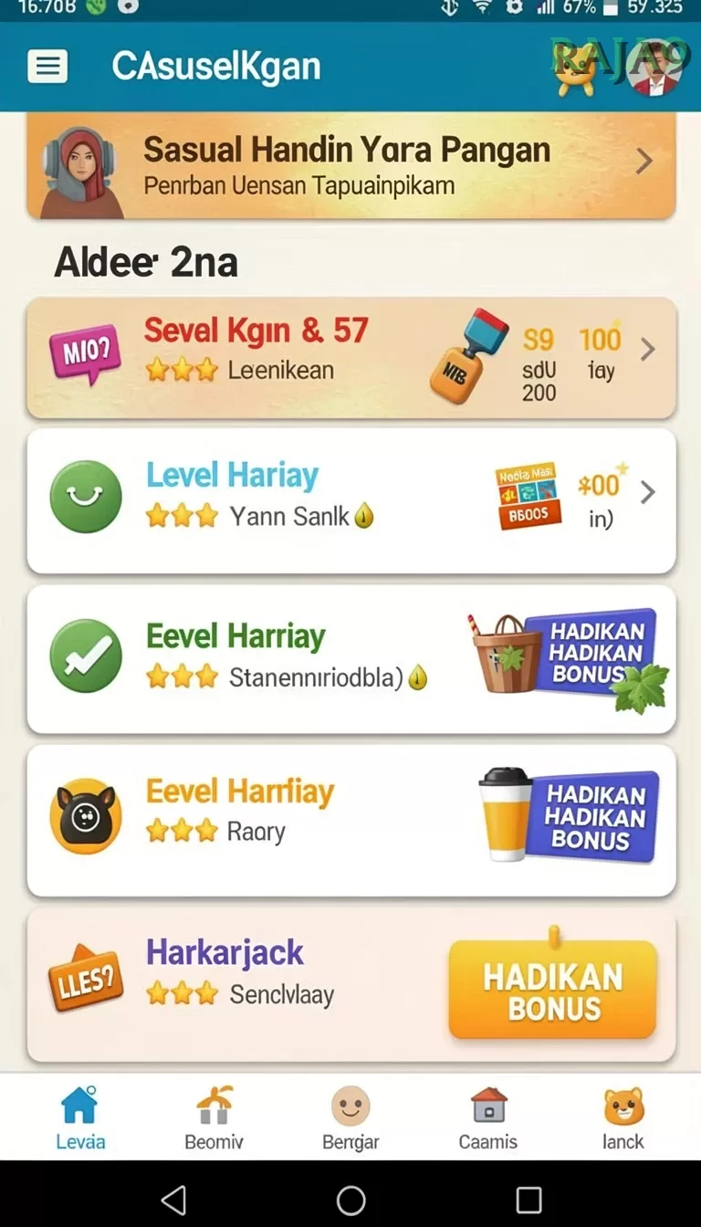 Galeri pratinjau visual raja9 build APK resmi terbaru